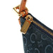 Celine Navy Suede Triomphe CC Shoulder Bag