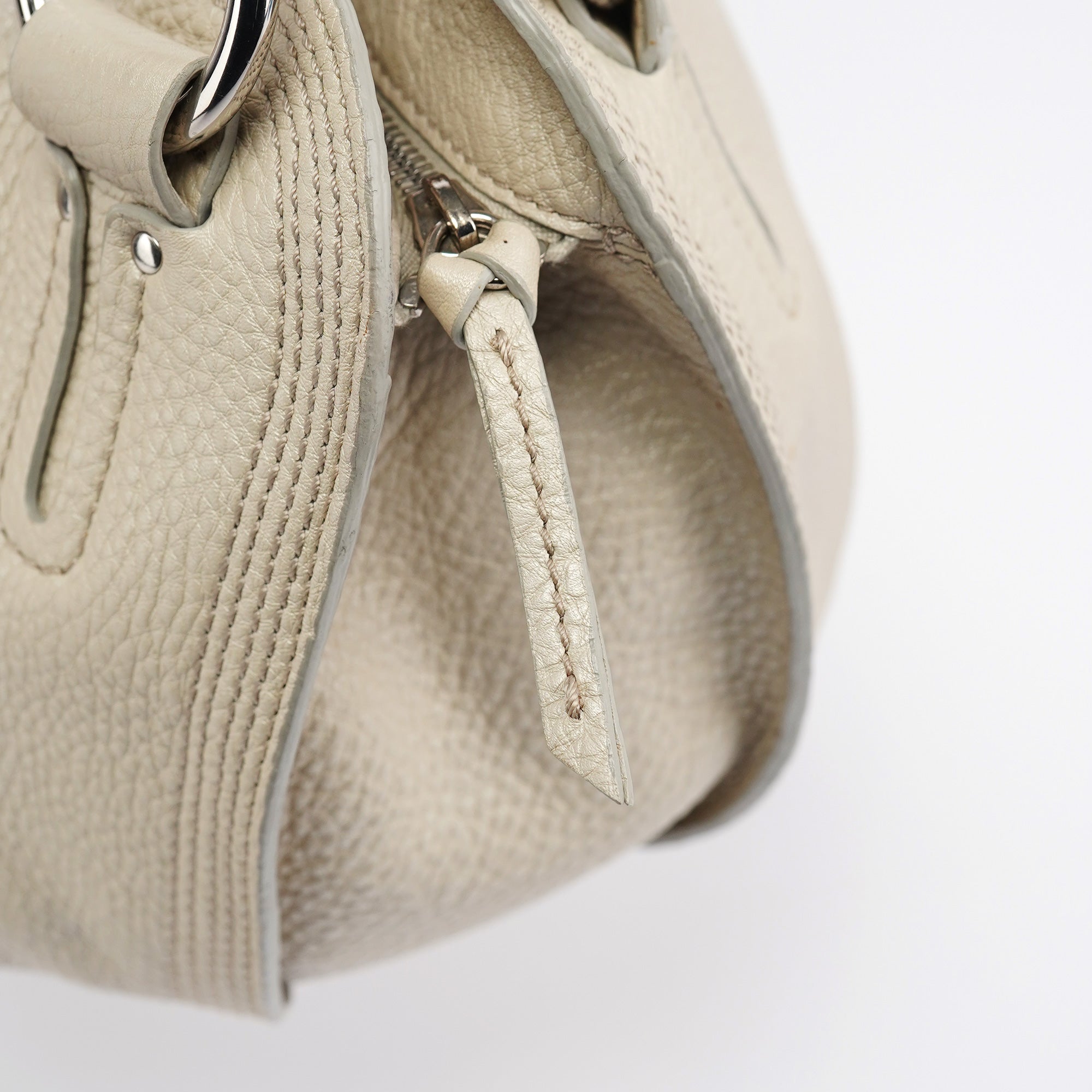 Celine Sac porté épaule Bittersweet en cuir blanc cassé