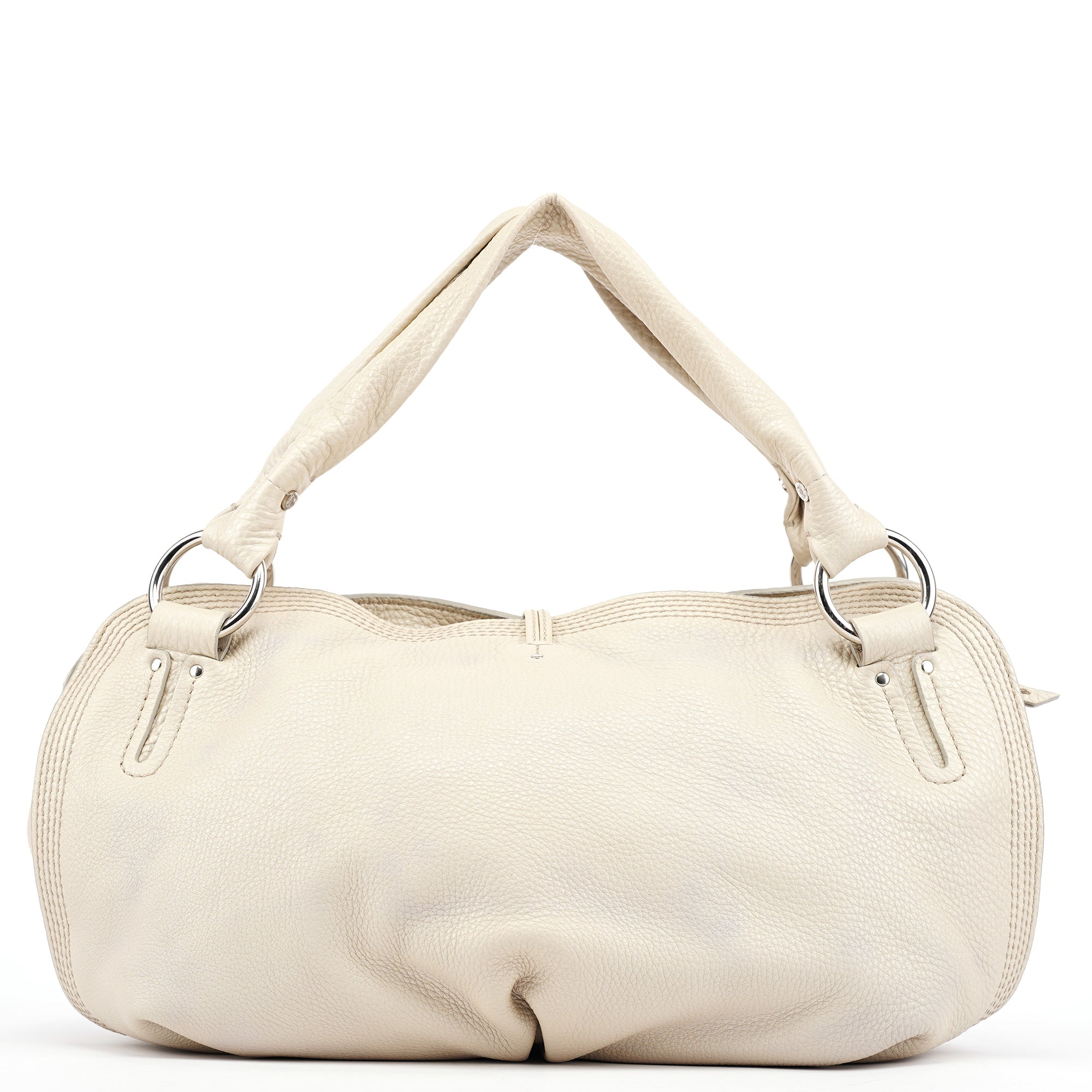 Celine Sac porté épaule Bittersweet en cuir blanc cassé