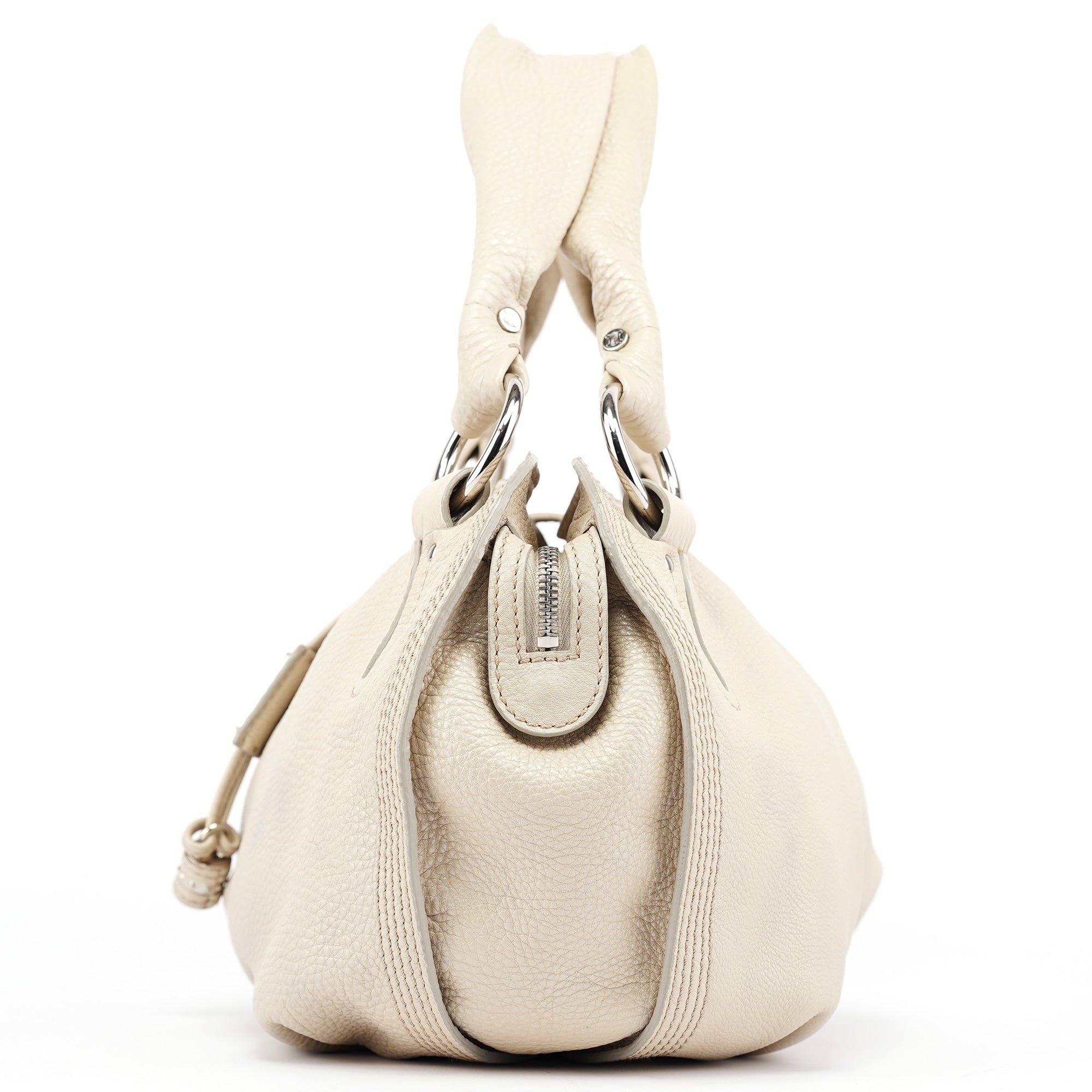 Celine Sac porté épaule Bittersweet en cuir blanc cassé