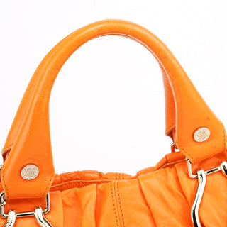 Celine Orange Leather Pillow 2-Way Bag