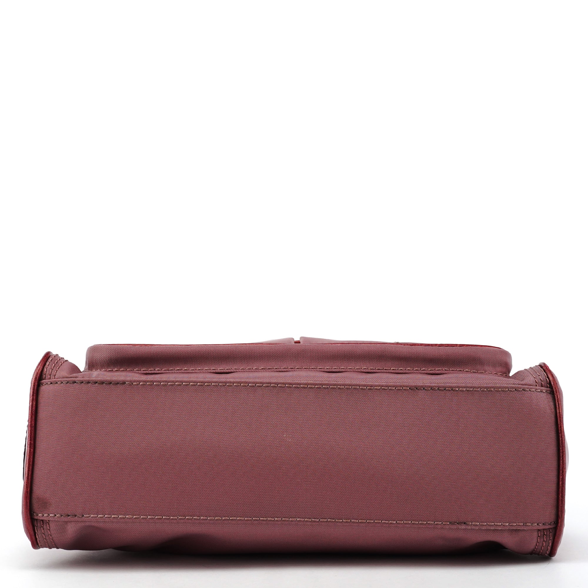 Celine Pink Nylon Leather Flap Shoulder Bag