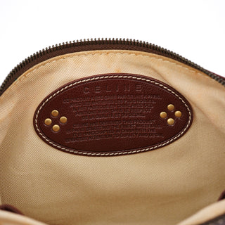 Celine Red Brown Macadam Shoulder Bag