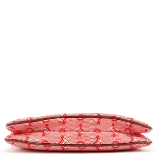 Celine Red Brown Macadam Shoulder Bag