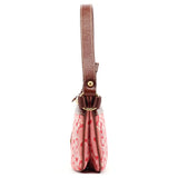 Celine Red Brown Macadam Shoulder Bag