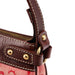 Celine Red Brown Triomphe CC Shoulder Bag