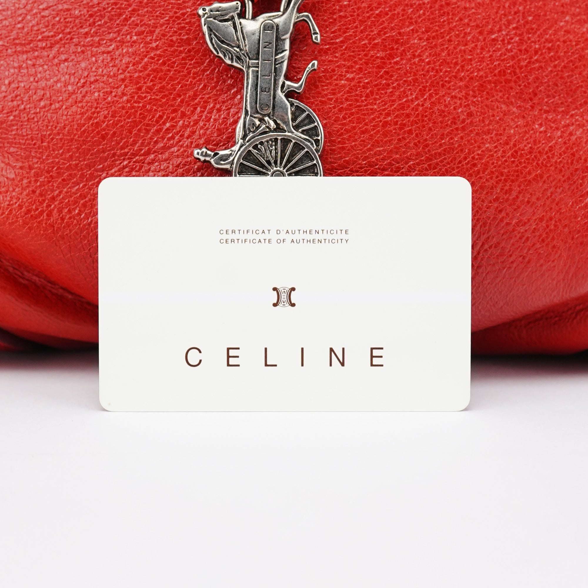 Celine Red Leather Bittersweet Shoulder Bag