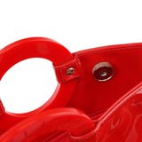 Celine Red Patent Leather Round Handle Bag
