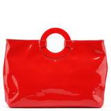 Celine Red Patent Leather Round Handle Bag