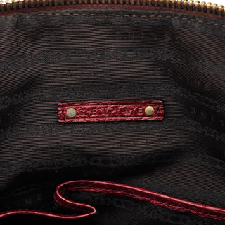 Celine Red Triupmhe Leather Cargo Tote Bag