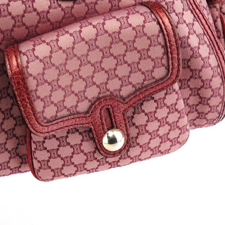 Celine Red Triupmhe Leather Cargo Tote Bag