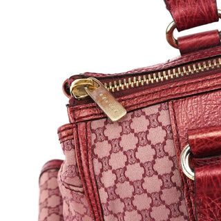 Celine Red Triupmhe Leather Cargo Tote Bag