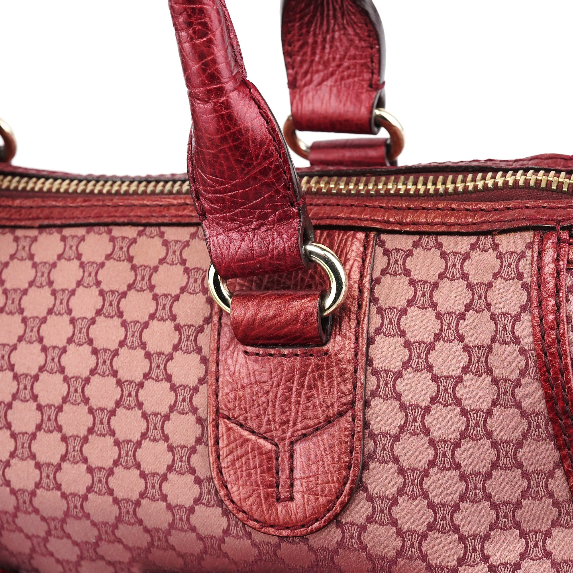 Celine Sac cabas Cargo Triomphe en cuir rouge