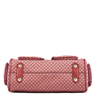 Celine Red Triupmhe Leather Cargo Tote Bag