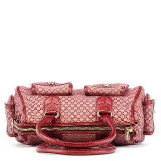 Celine Red Triupmhe Leather Cargo Tote Bag