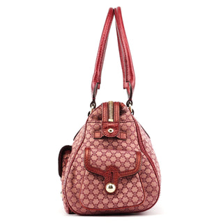 Celine Red Triupmhe Leather Cargo Tote Bag
