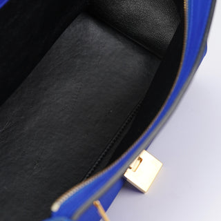 Celine Royal Blue Leather Trapeze 2-Way Bag