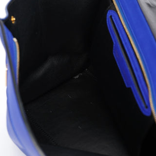 Celine Royal Blue Leather Trapeze 2-Way Bag