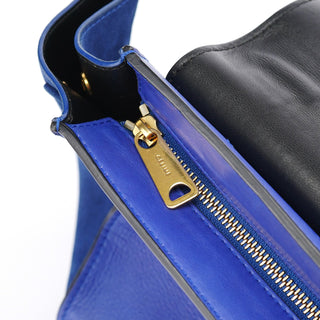 Celine Royal Blue Leather Trapeze 2-Way Bag