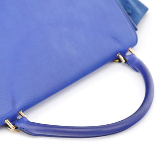Celine Royal Blue Leather Trapeze 2-Way Bag