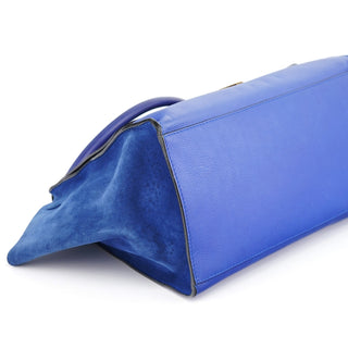 Celine Royal Blue Leather Trapeze 2-Way Bag