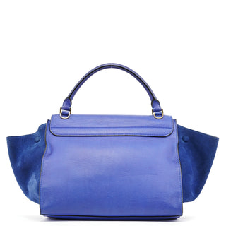 Celine Royal Blue Leather Trapeze 2-Way Bag