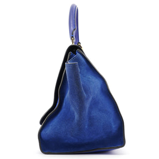 Celine Royal Blue Leather Trapeze 2-Way Bag