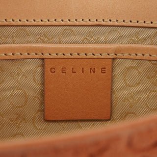 Celine Tan Macadam Suede Shoulder Bag