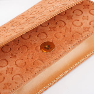 Celine Tan Macadam Suede Shoulder Bag