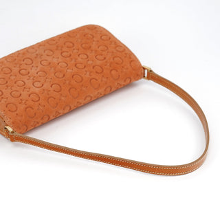 Celine Tan Macadam Suede Shoulder Bag