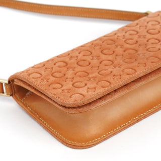 Celine Tan Macadam Suede Shoulder Bag