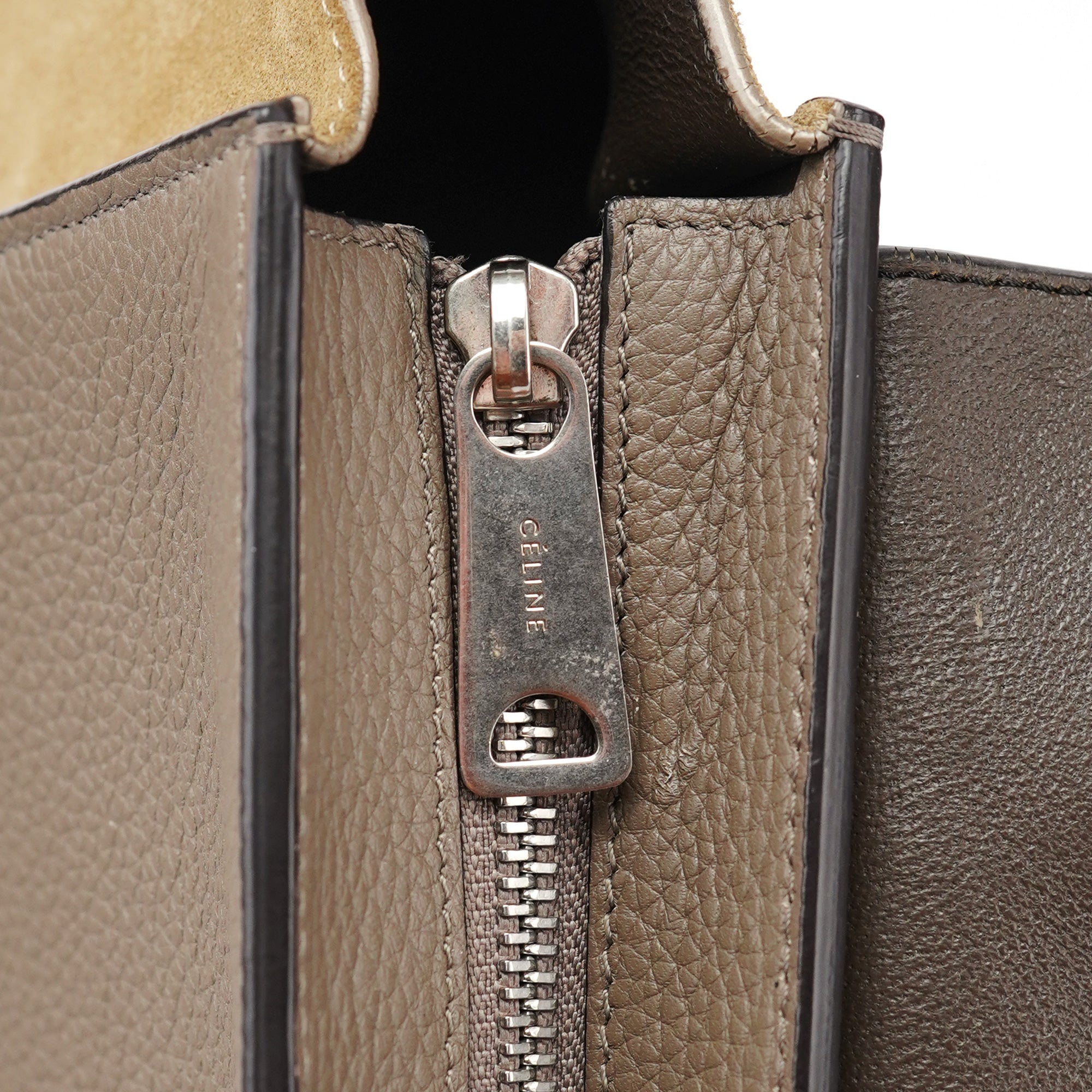 Celine Taupe Leather Trapeze 2-Way Bag