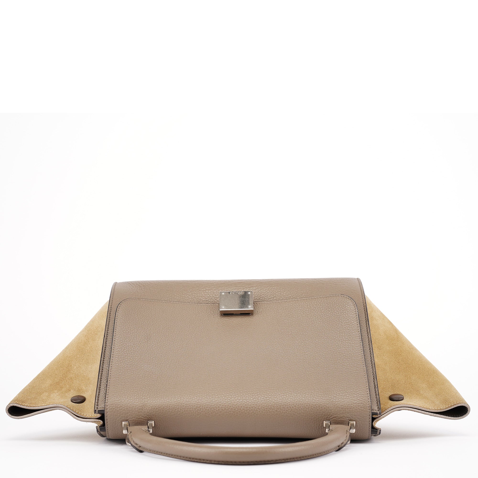 Celine Taupe Leather Trapeze 2-Way Bag