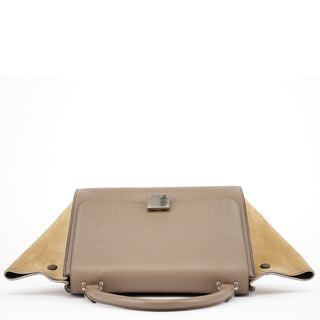 Celine Taupe Leather Trapeze 2-Way Bag