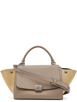 Celine Taupe Leather Trapeze 2-Way Bag