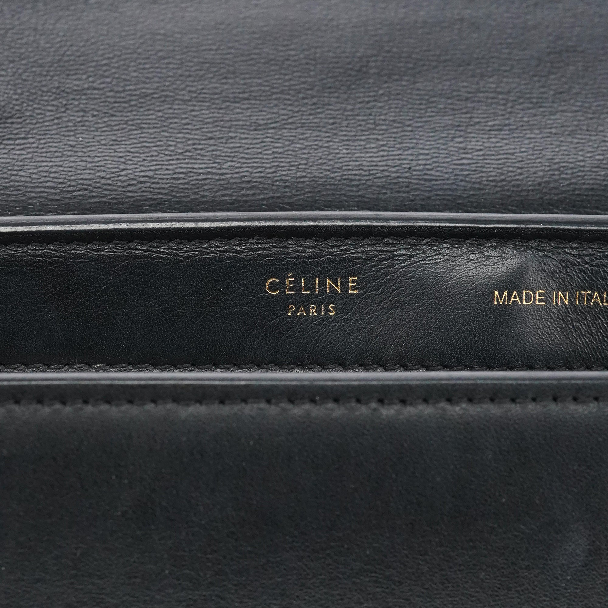Celine Sac deux portés Trapeze en cuir blanc et marron