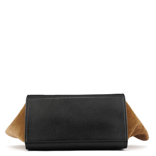 Celine White Brown Leather Trapeze 2-Way Bag