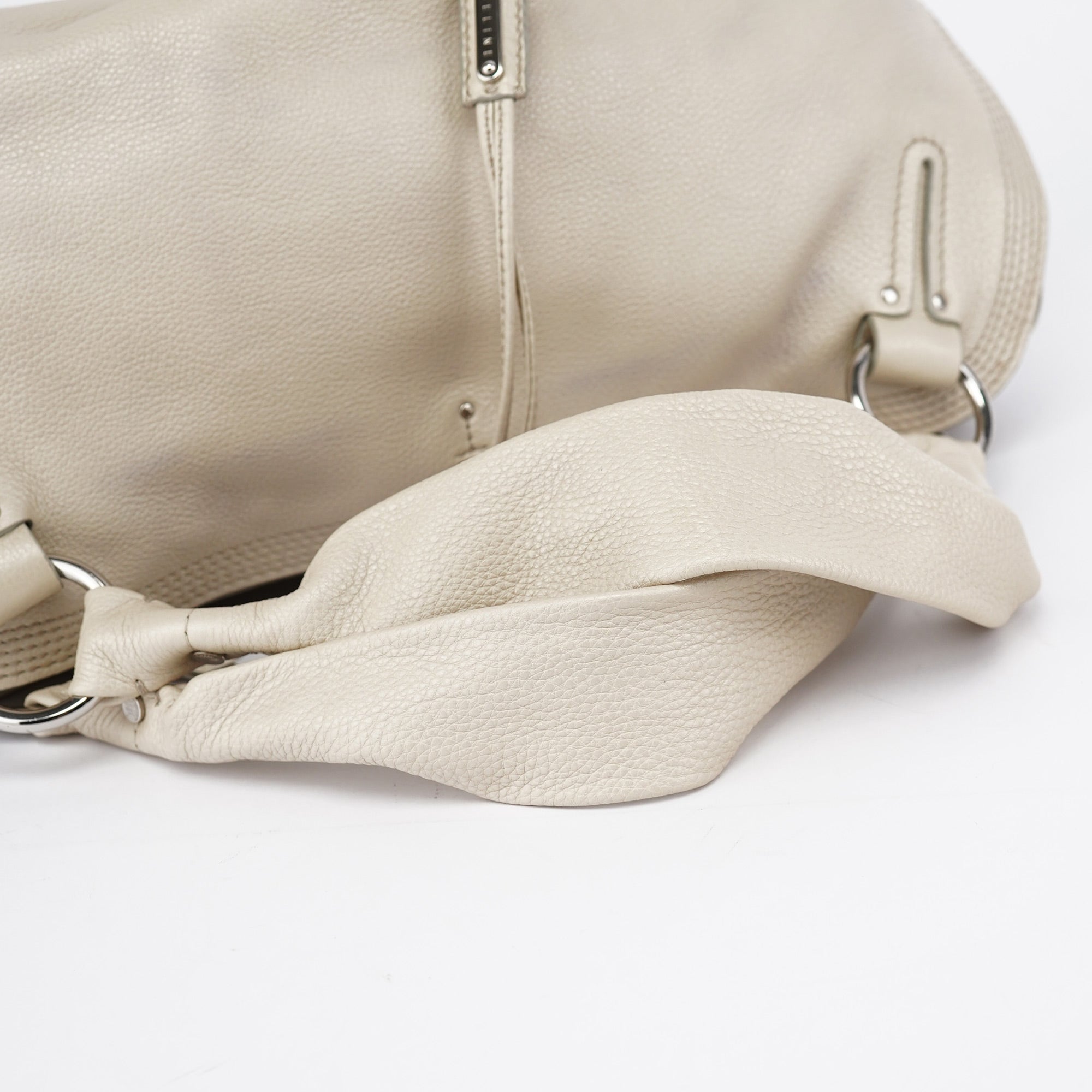 Celine Sac hobo Bittersweet en cuir blanc