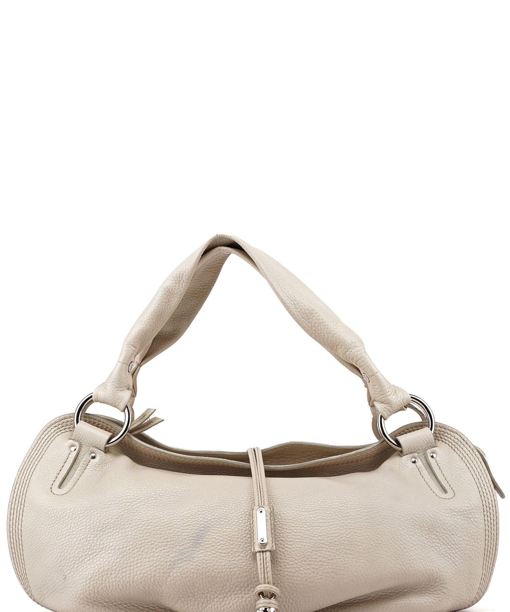 Celine Sac hobo Bittersweet en cuir blanc
