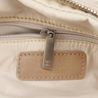 Chanel Beige Nylon Leather Quilted 2-Way Bag