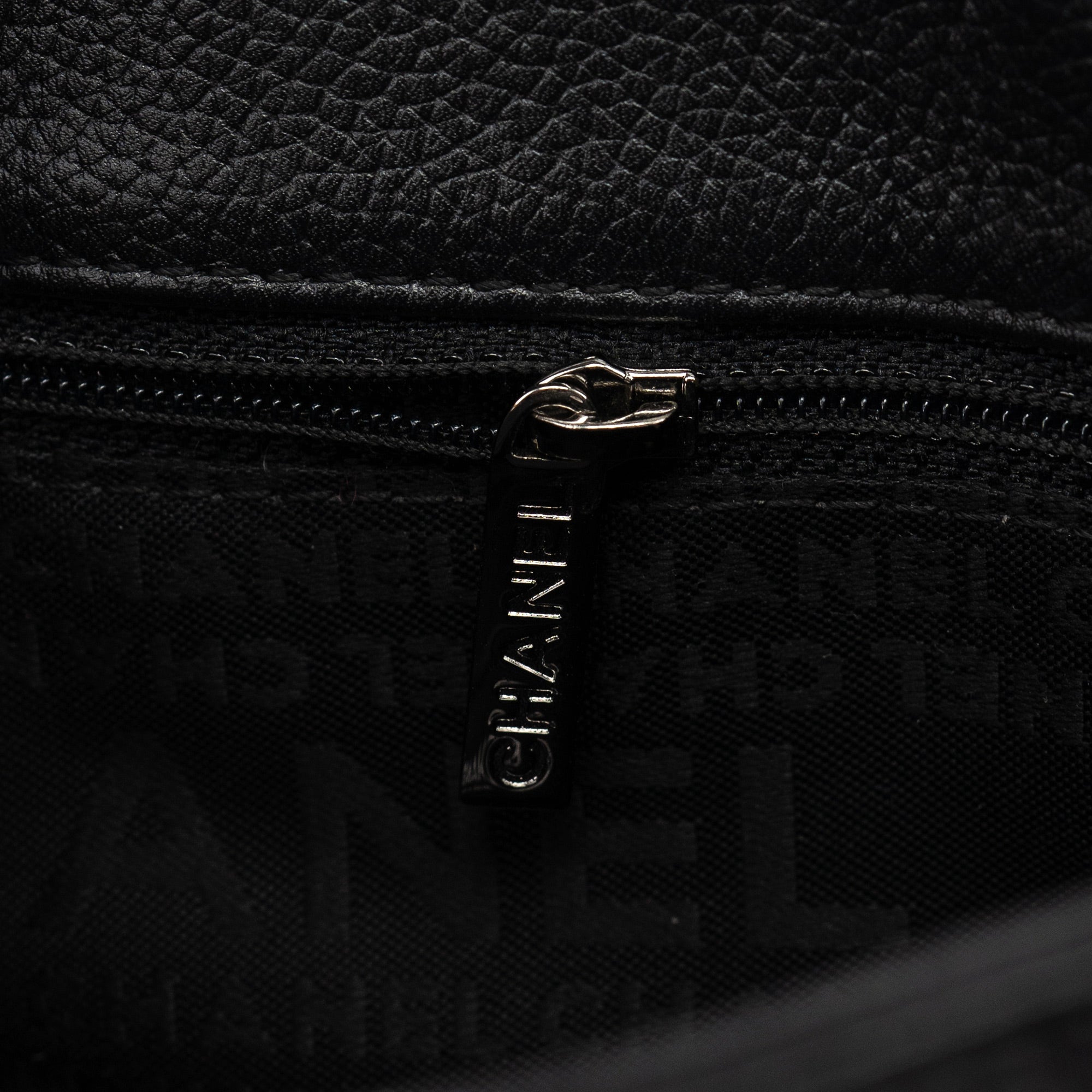 Chanel Black Leather 2.55 Turnlock Tote Bag