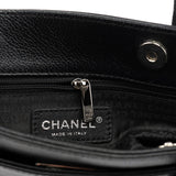 Chanel Black Leather 2.55 Turnlock Tote Bag