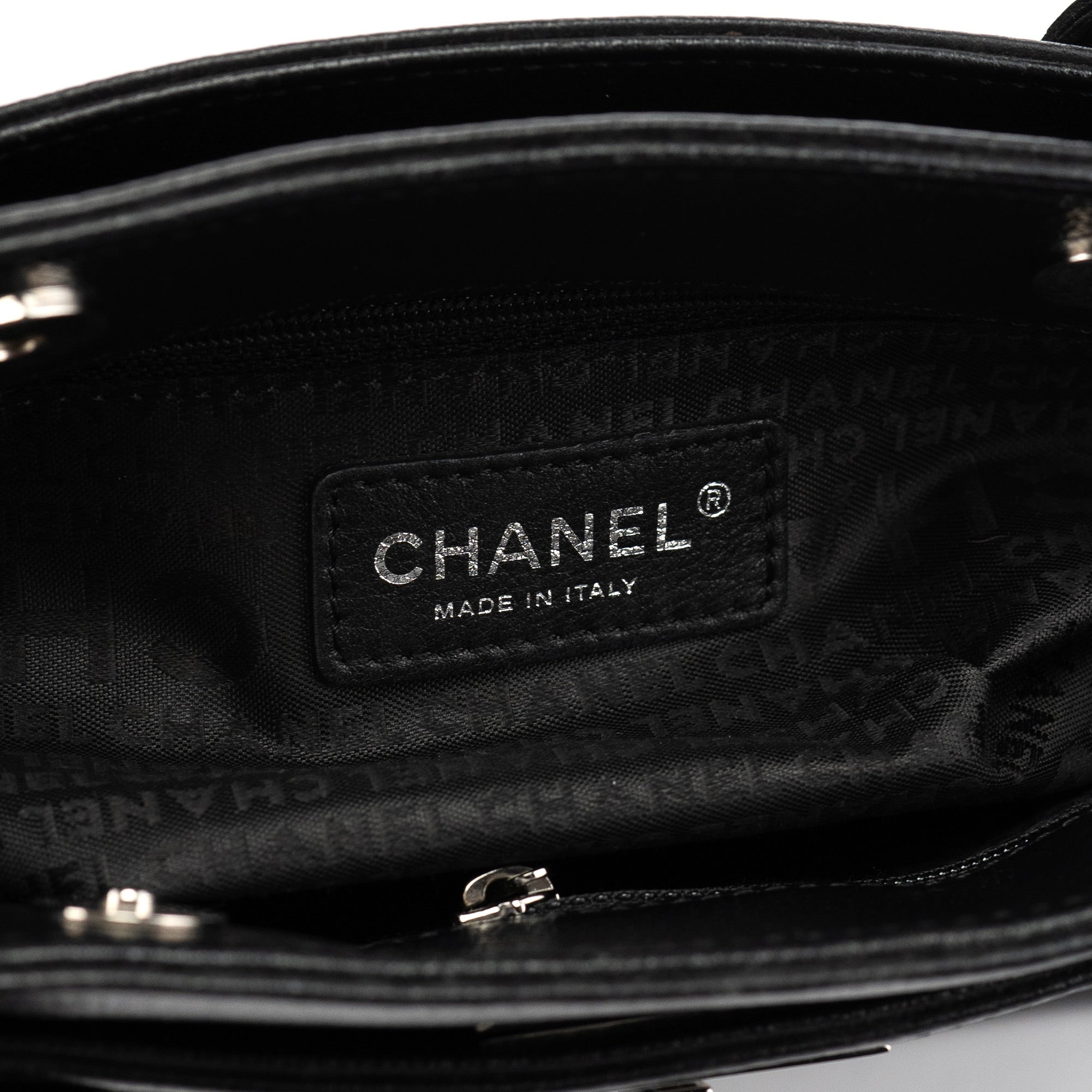 Chanel Black Leather 2.55 Turnlock Tote Bag