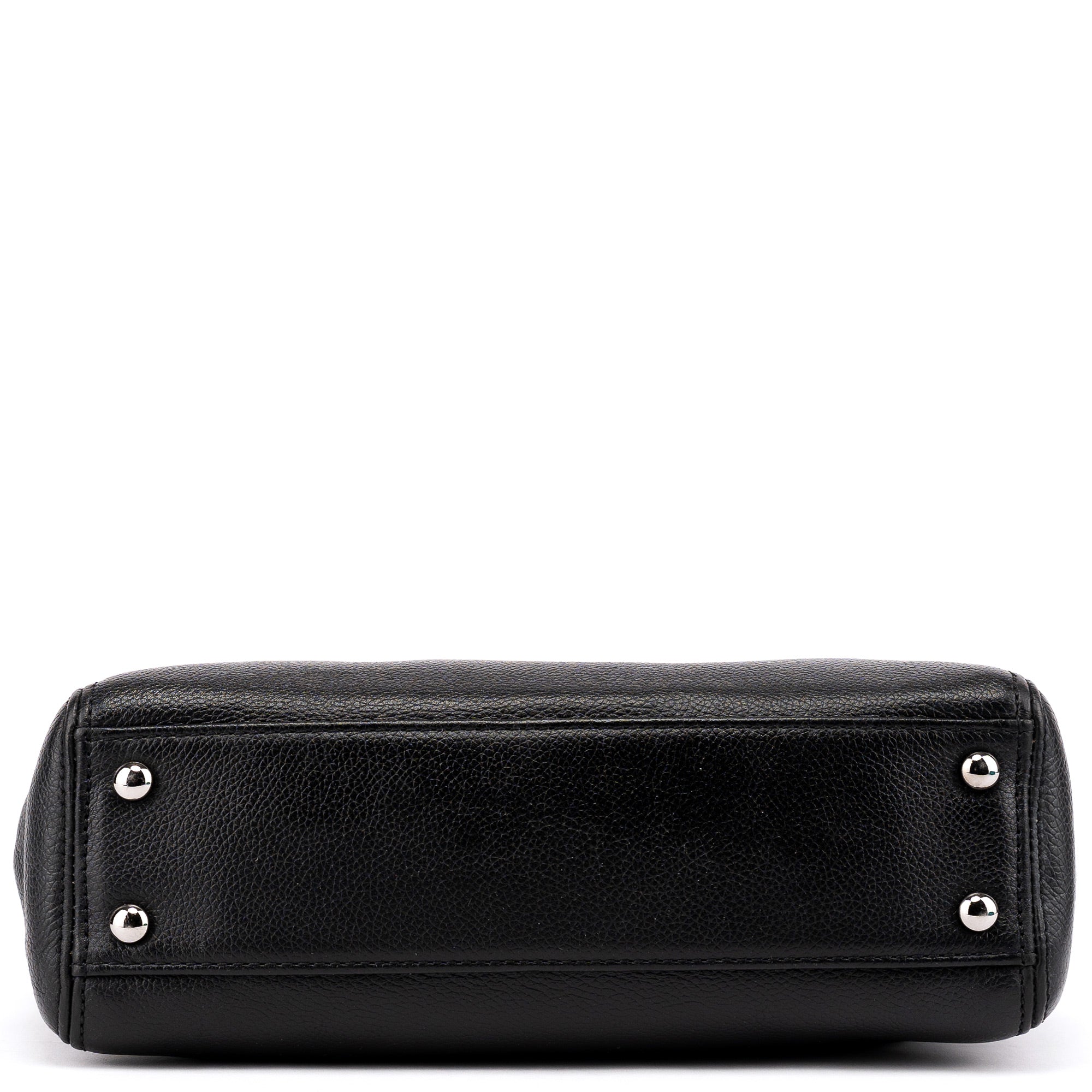 Chanel Black Leather 2.55 Turnlock Tote Bag