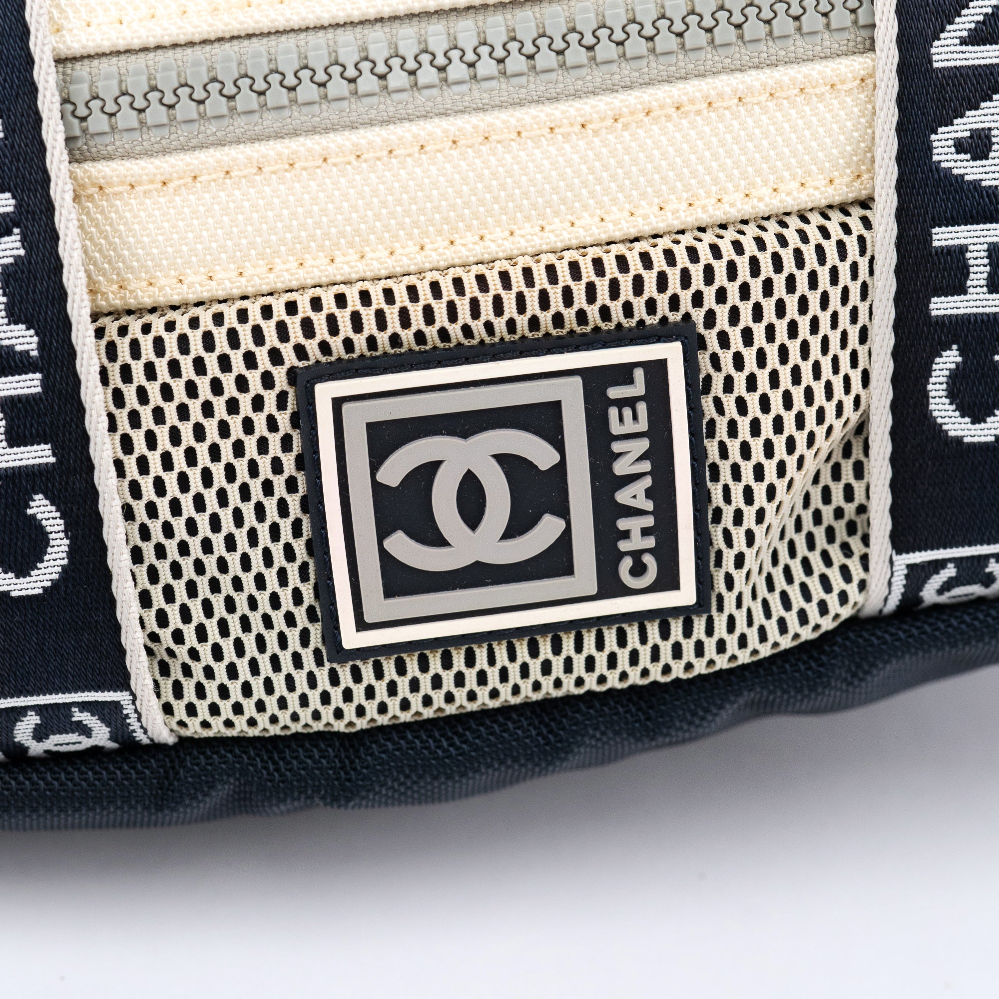 Chanel Spring 2001 Grey Nylon Sport Waist Bag