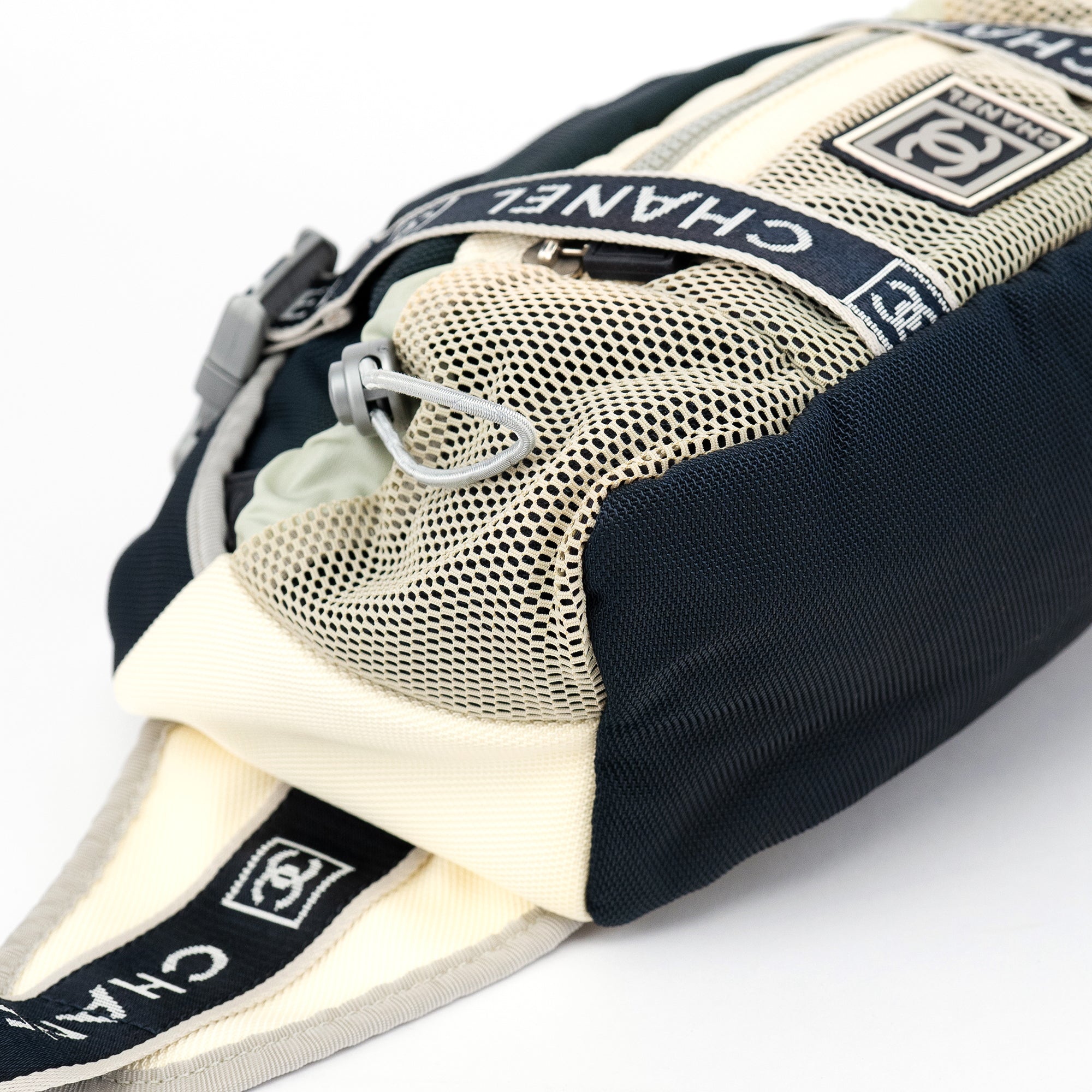 Chanel Spring 2001 Grey Nylon Sport Waist Bag