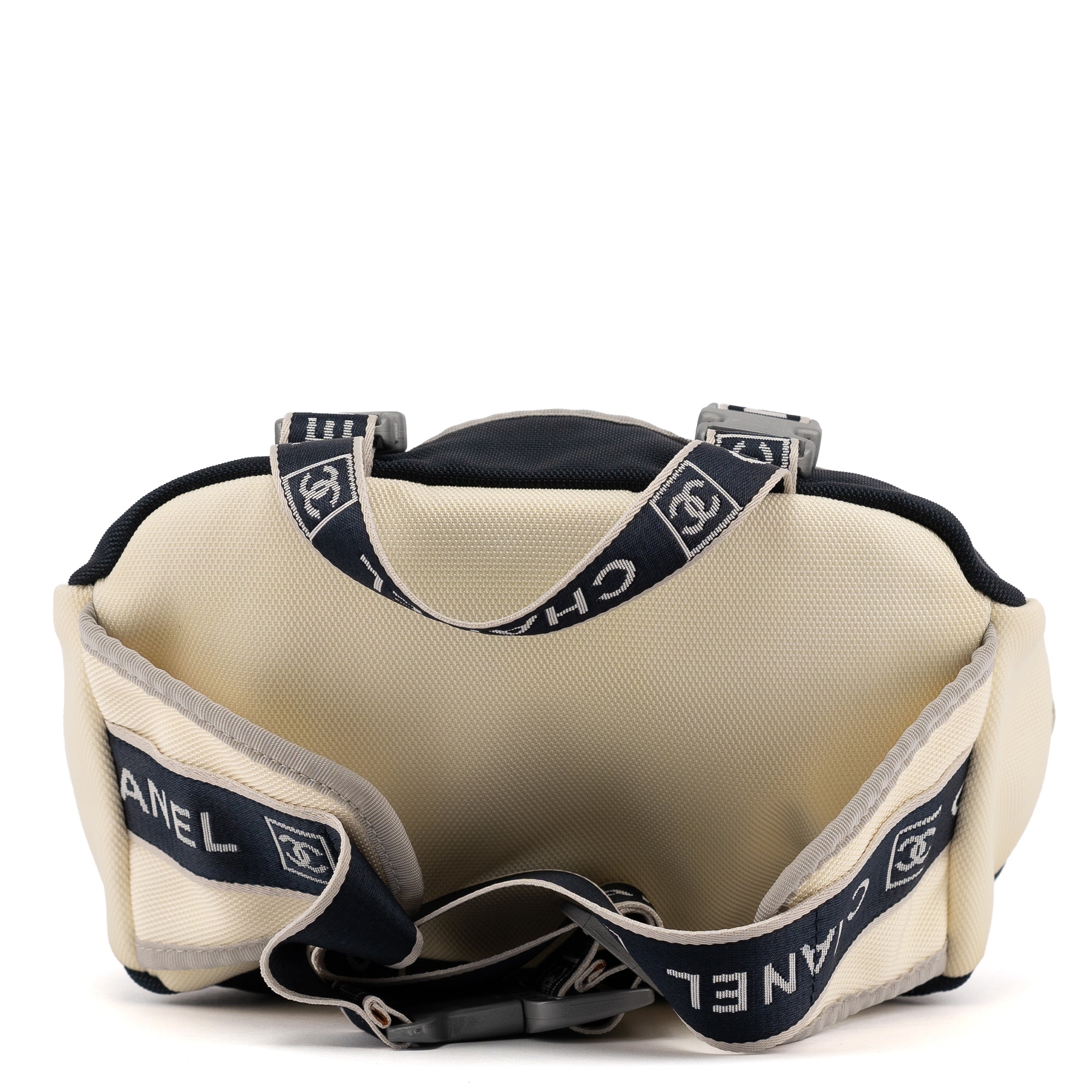 Chanel Spring 2001 Grey Nylon Sport Waist Bag