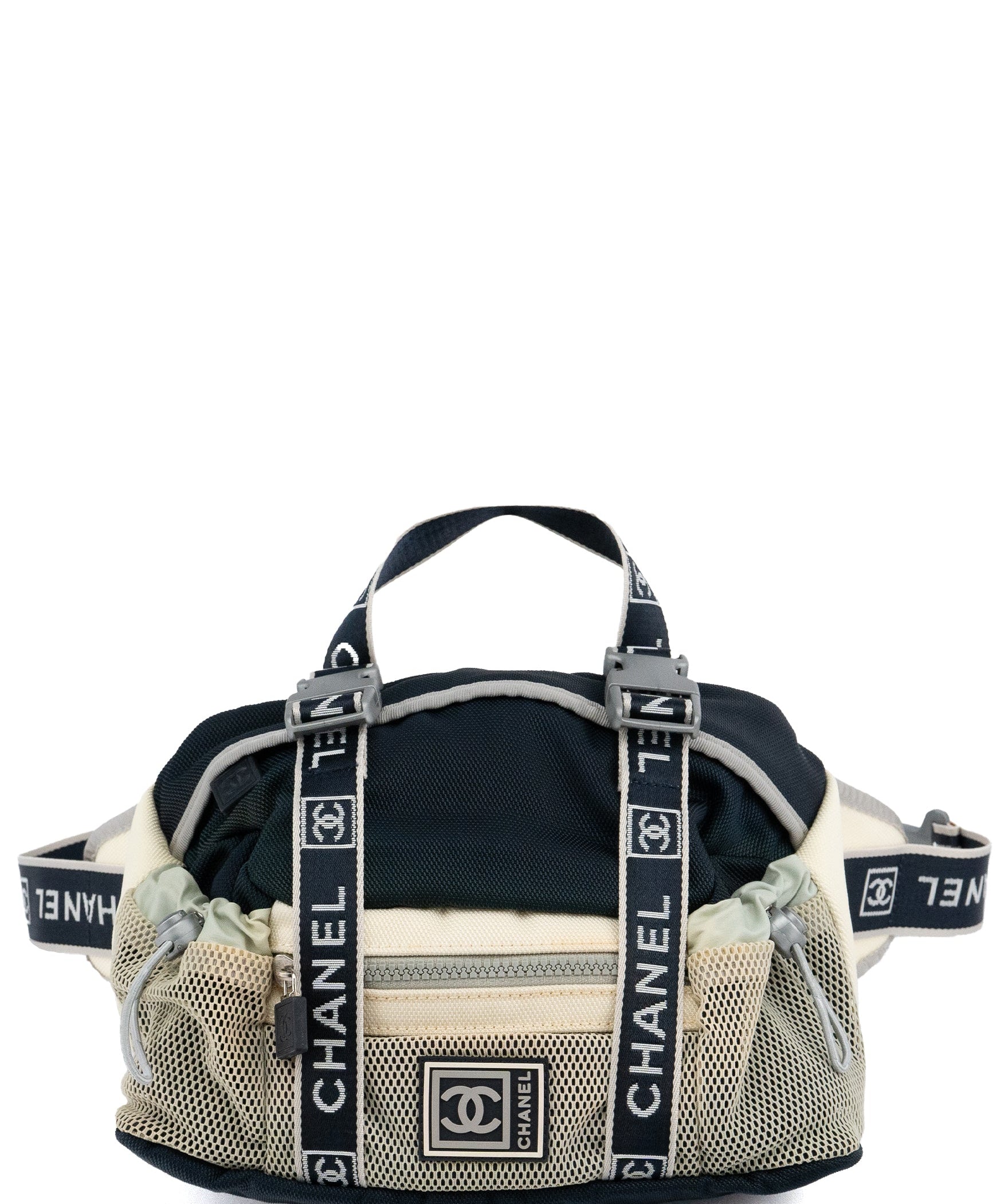Chanel Spring 2001 Grey Nylon Sport Waist Bag