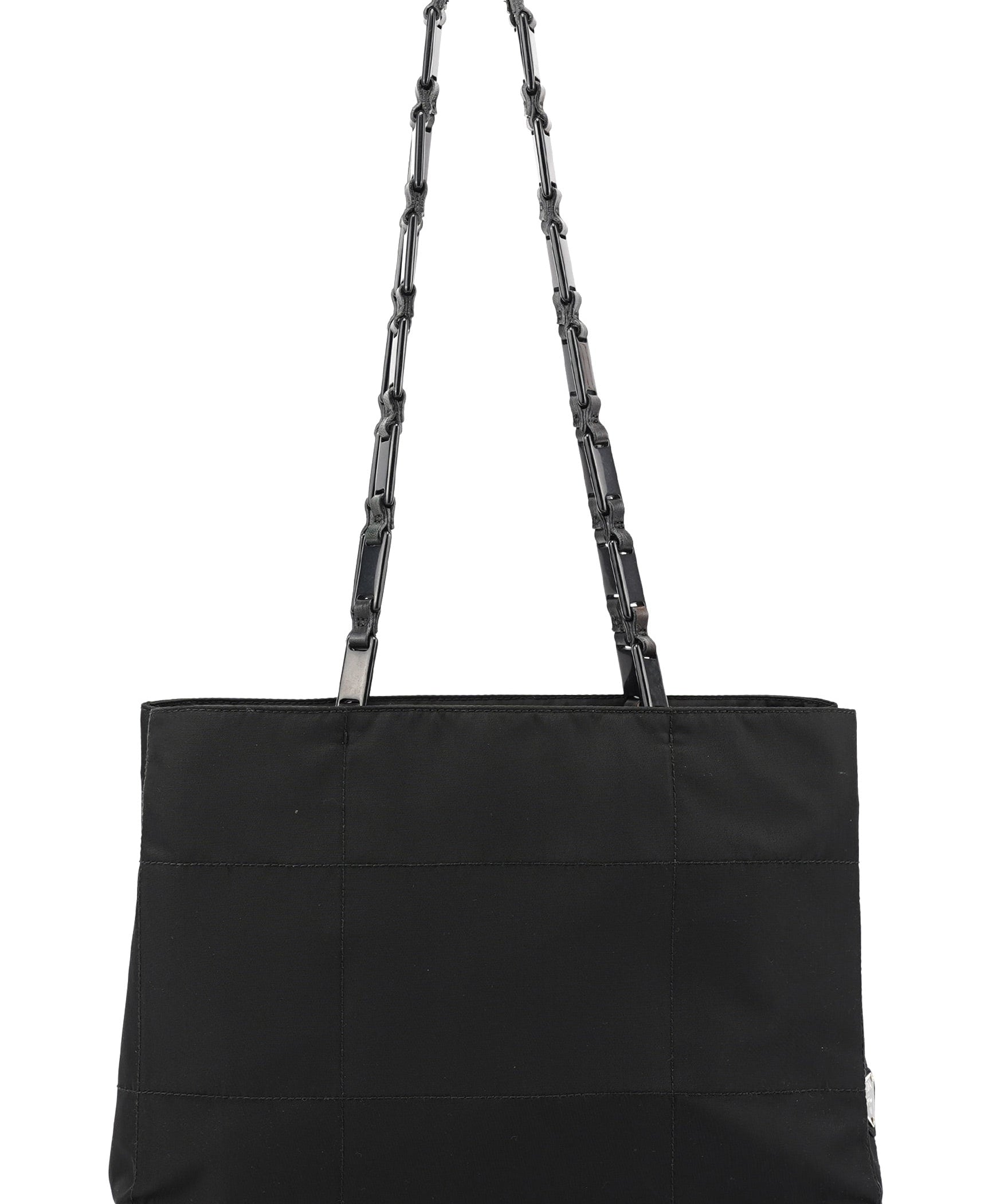 Chloé 1998 Black Tessuto Plastic Tote Bag