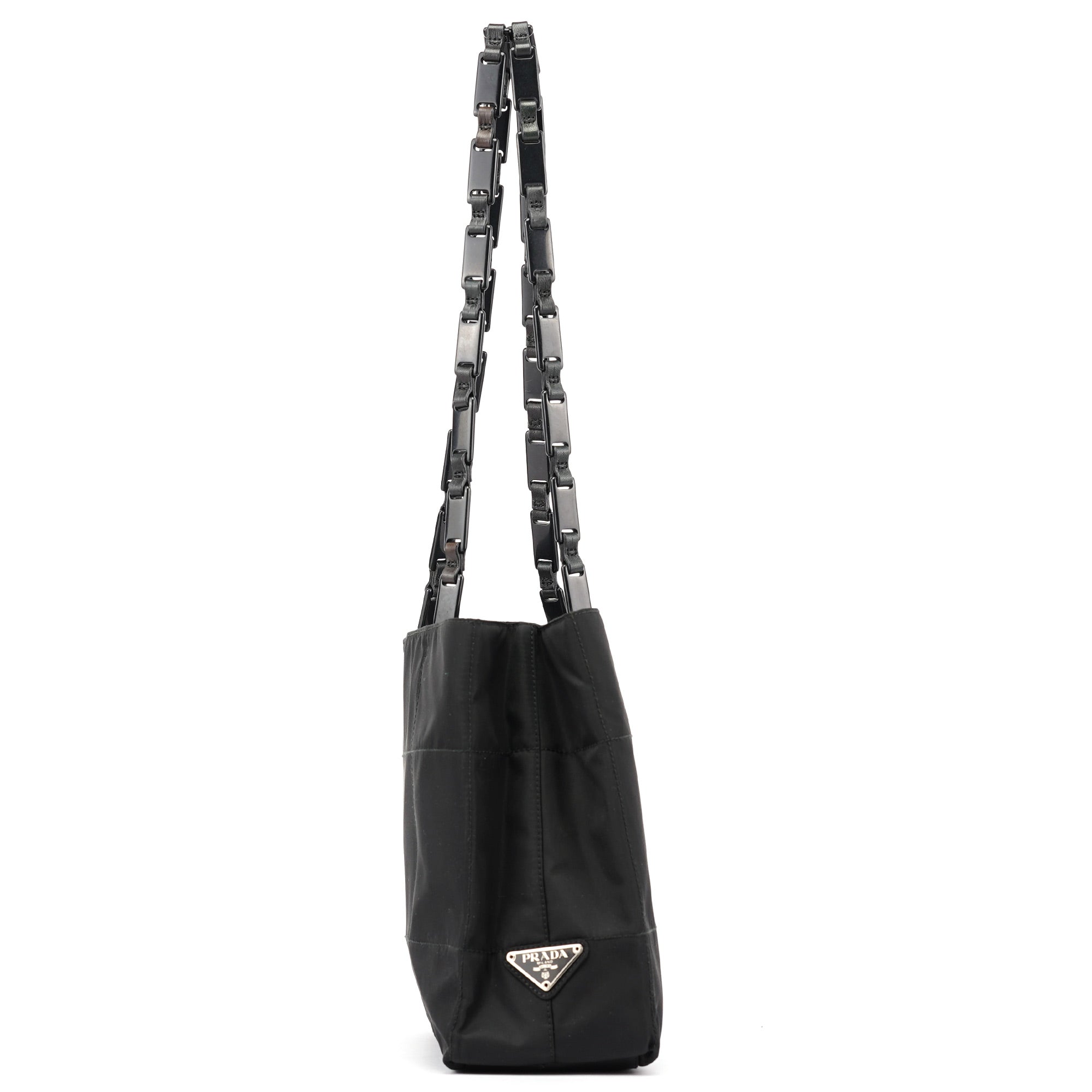 Chloé 1998 Black Tessuto Plastic Tote Bag